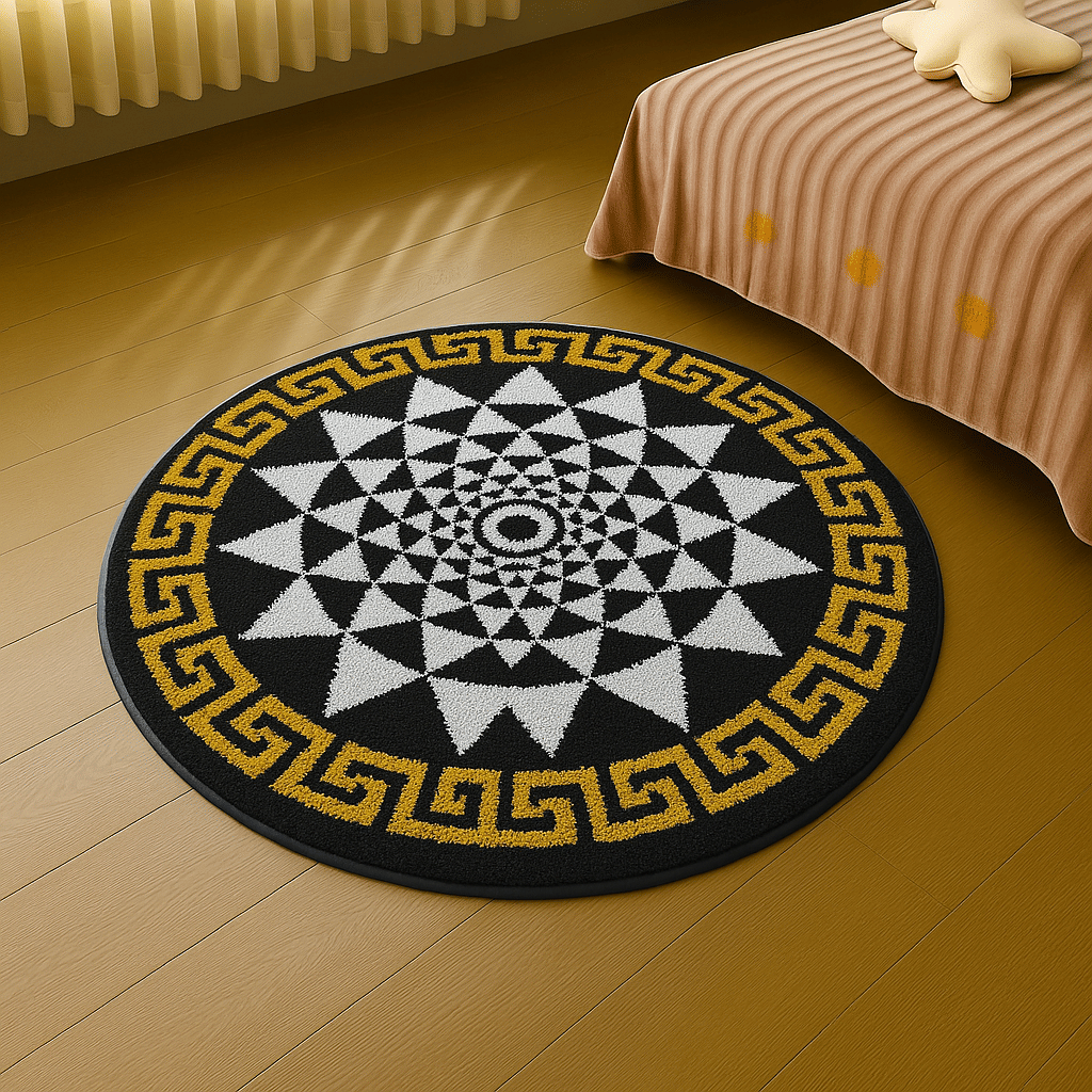     			ELANZA Set of 1 Anti-skid Polyester Door Mat ( 60 X 60 cm ) Yellow