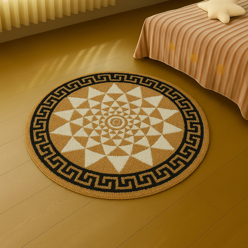     			ELANZA Set of 1 Anti-skid Polyester Door Mat ( 60 X 60 cm ) Multi