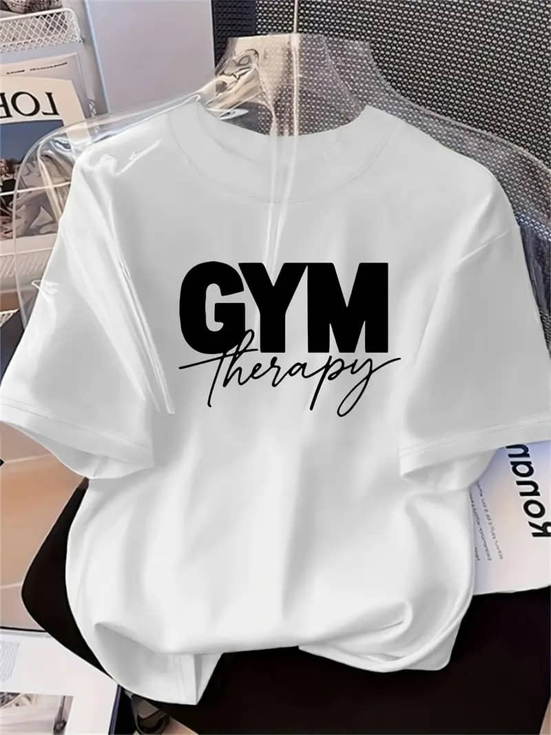 ELBATROSS Women Cotton Blend Printed Oversized Fit Round Neck T-Shirt ( White )