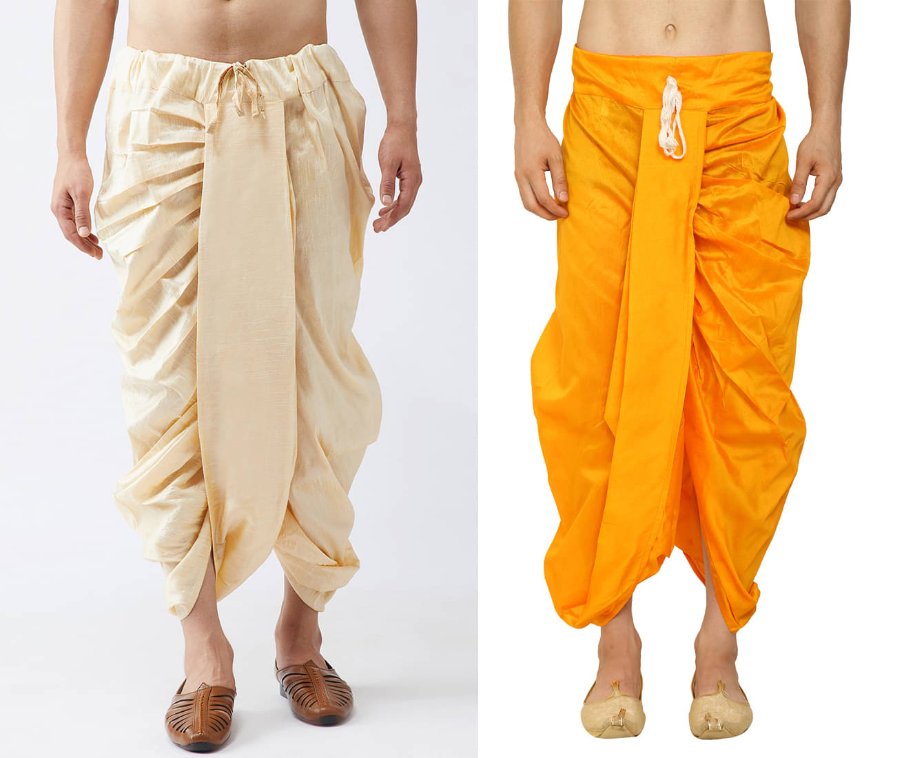 FANZI Silk Men's Dhoti Beige ( Pack of 2 ) FANZI Silk Men's Dhoti Beige ( Pack of 2 )