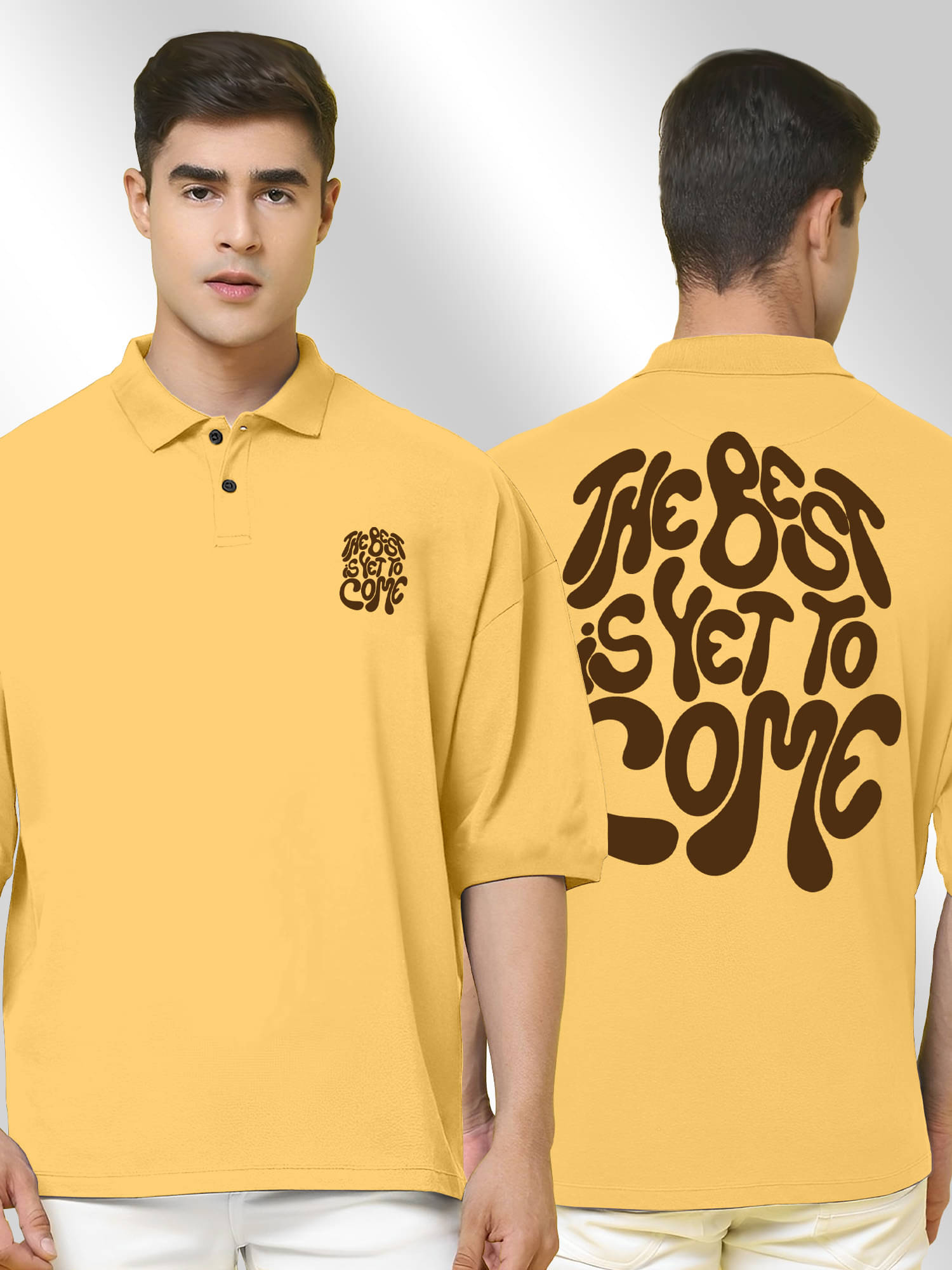 FTX Men Cotton Blend Oversized Fit Printed Polo T Shirt ( Yellow ) FTX Men Cotton Blend Oversized Fit Printed Polo T Shirt ( Yellow )