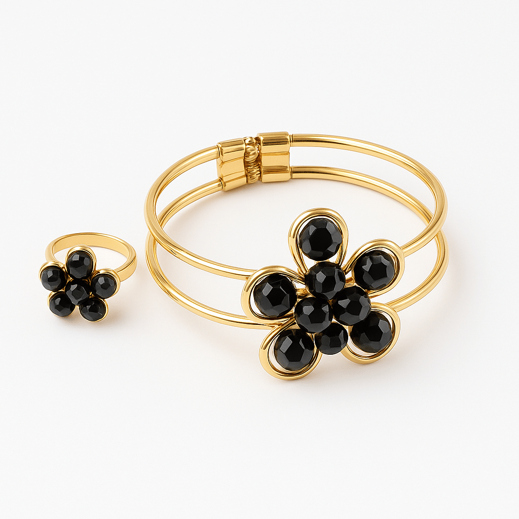 Flauri Black Kada Set ( Pack of 1 ) Flauri Black Kada Set ( Pack of 1 )