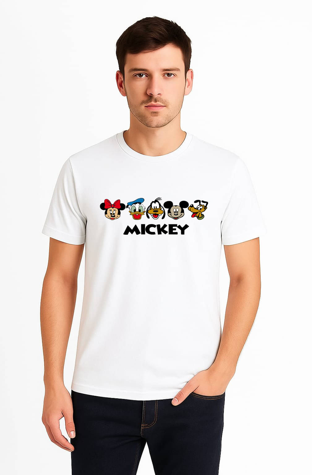 GARBFEB Men Cotton Blend Regular Fit Printed T-Shirt ( White ) GARBFEB Men Cotton Blend Regular Fit Printed T-Shirt ( White )