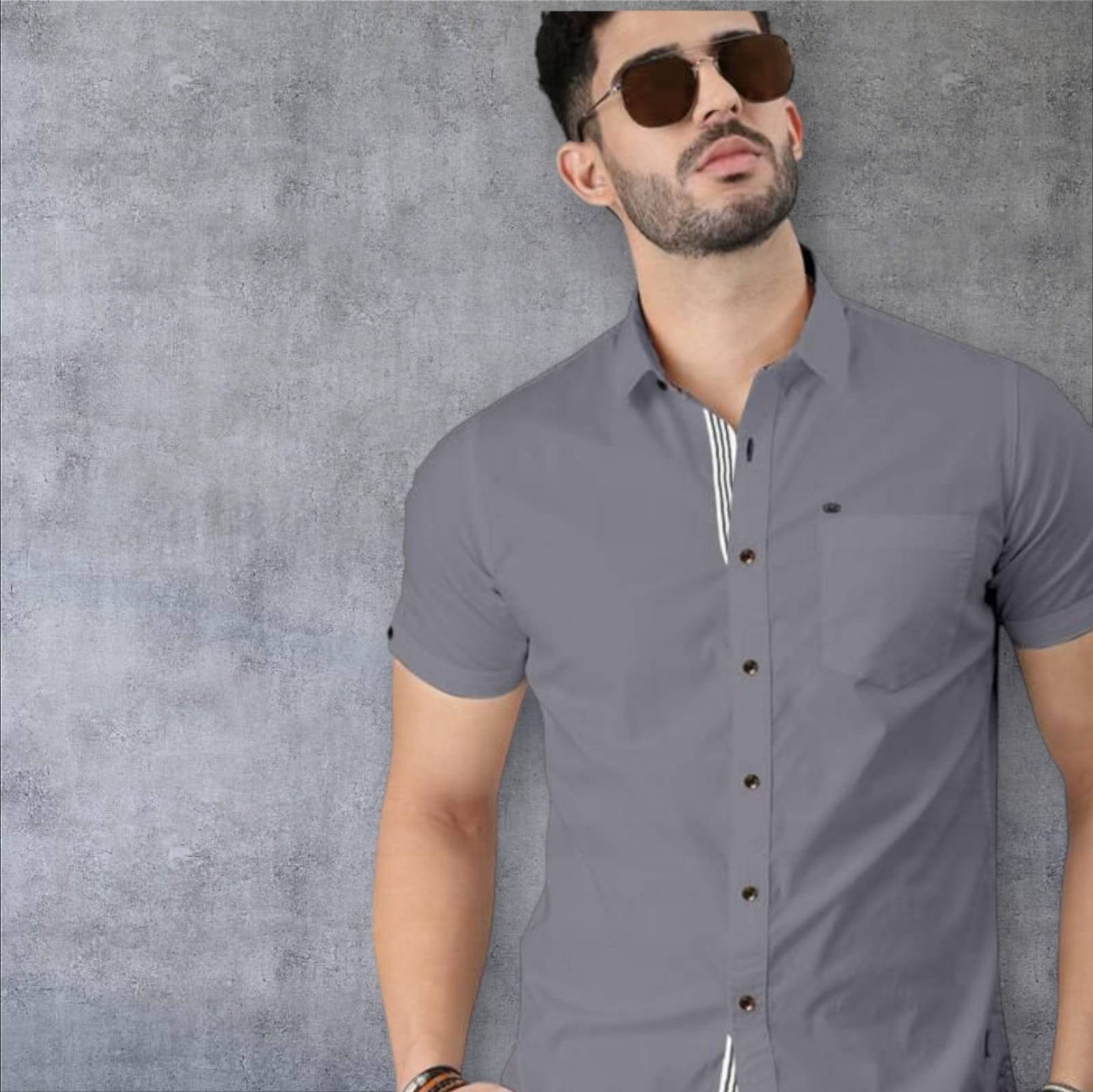 J V Brothers Cotton Blend Regular Fit Half Sleeves Men's Formal Shirt - Grey ( Pack of 1 ) J V Brothers Cotton Blend Regular Fit Half Sleeves Men's Formal Shirt - Grey ( Pack of 1 )
