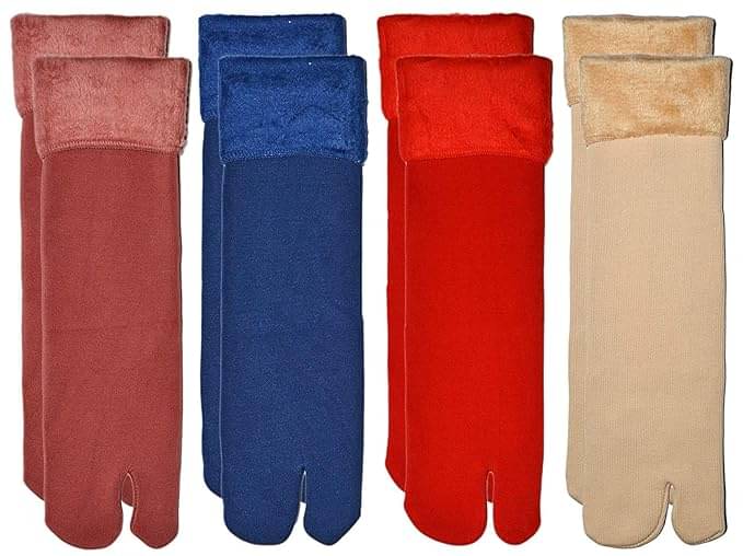     			KR Enterprises Pack of 4 Women's Velvet Mid Length Socks ( Multicolor )