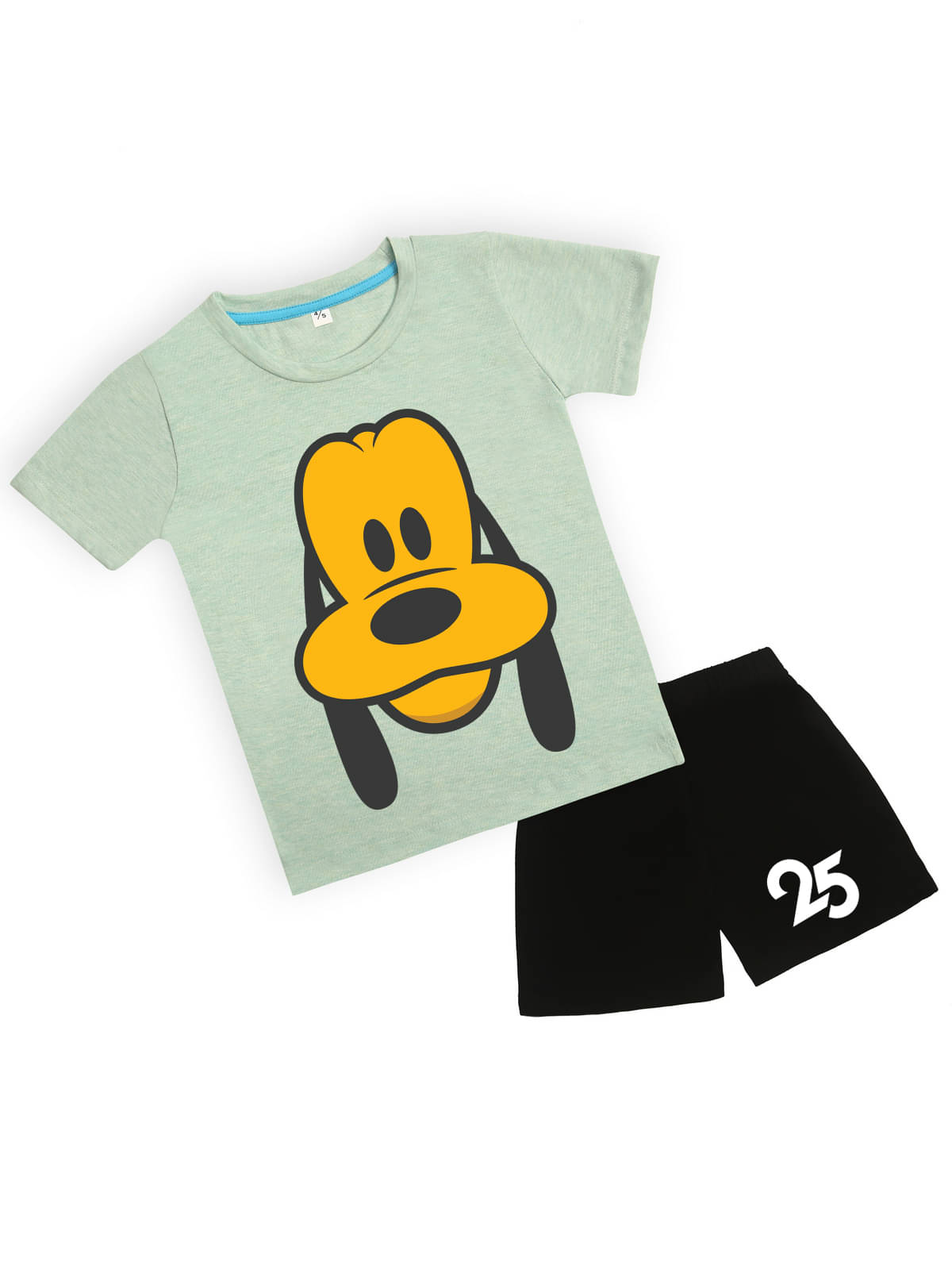     			Kidscraft Pack of 1 Unisex Cotton T-Shirt & Shorts Set ( Sea Green )