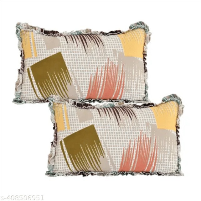 Luxmi Cotton Fabrics - Pack of 2 Poly Cotton Floral Regular Pillow Cover ( 78.74 cm(31) x 50.8 cm(20) ) - Multi-Colour Luxmi Cotton Fabrics - Pack of 2 Poly Cotton Floral Regular Pillow Cover ( 78.74 cm(31) x 50.8 cm(20) ) - Multi-Colour
