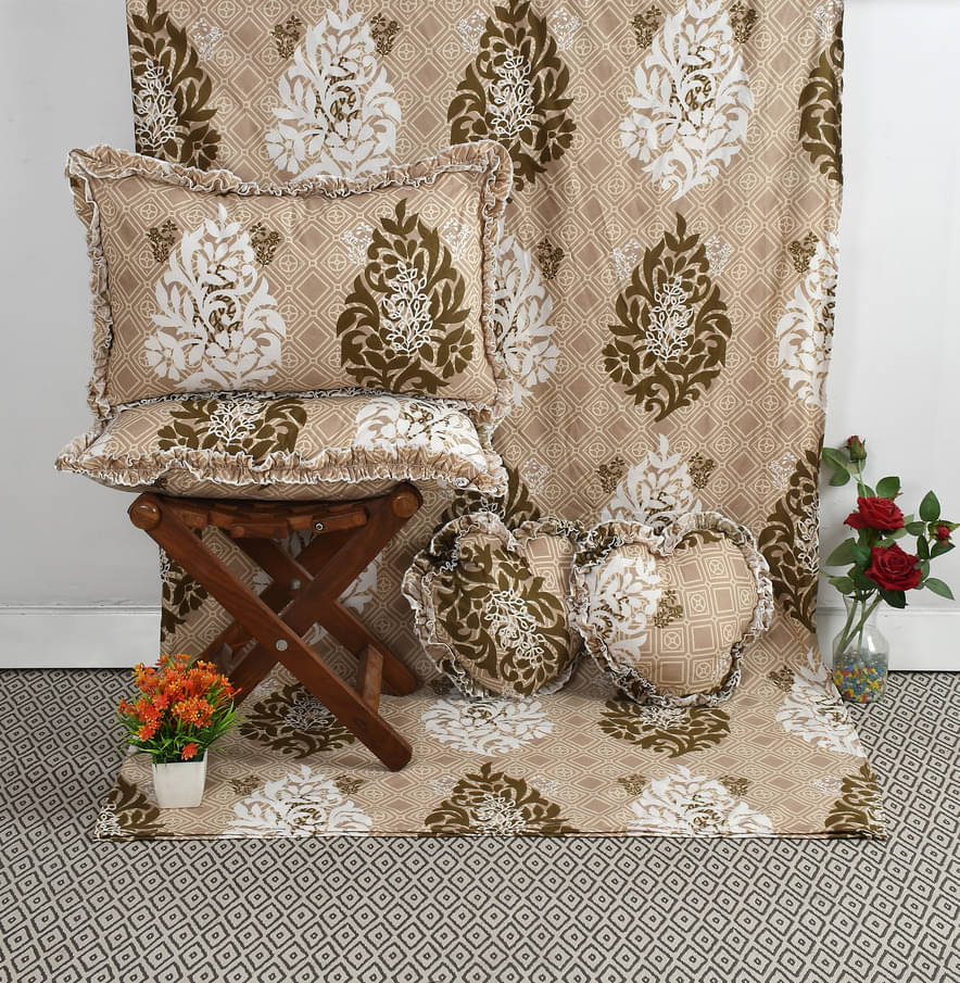 Luxmi Cotton Fabrics Poly Cotton 1 Double Bedsheet with 2 Pillow Covers ( Beige ) Luxmi Cotton Fabrics Poly Cotton 1 Double Bedsheet with 2 Pillow Covers ( Beige )