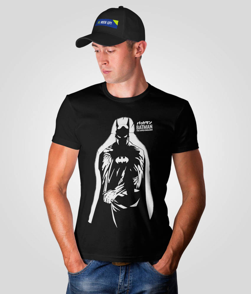     			MINUTE MIRTH Men Cotton Regular Fit Printed T-Shirt ( Black )