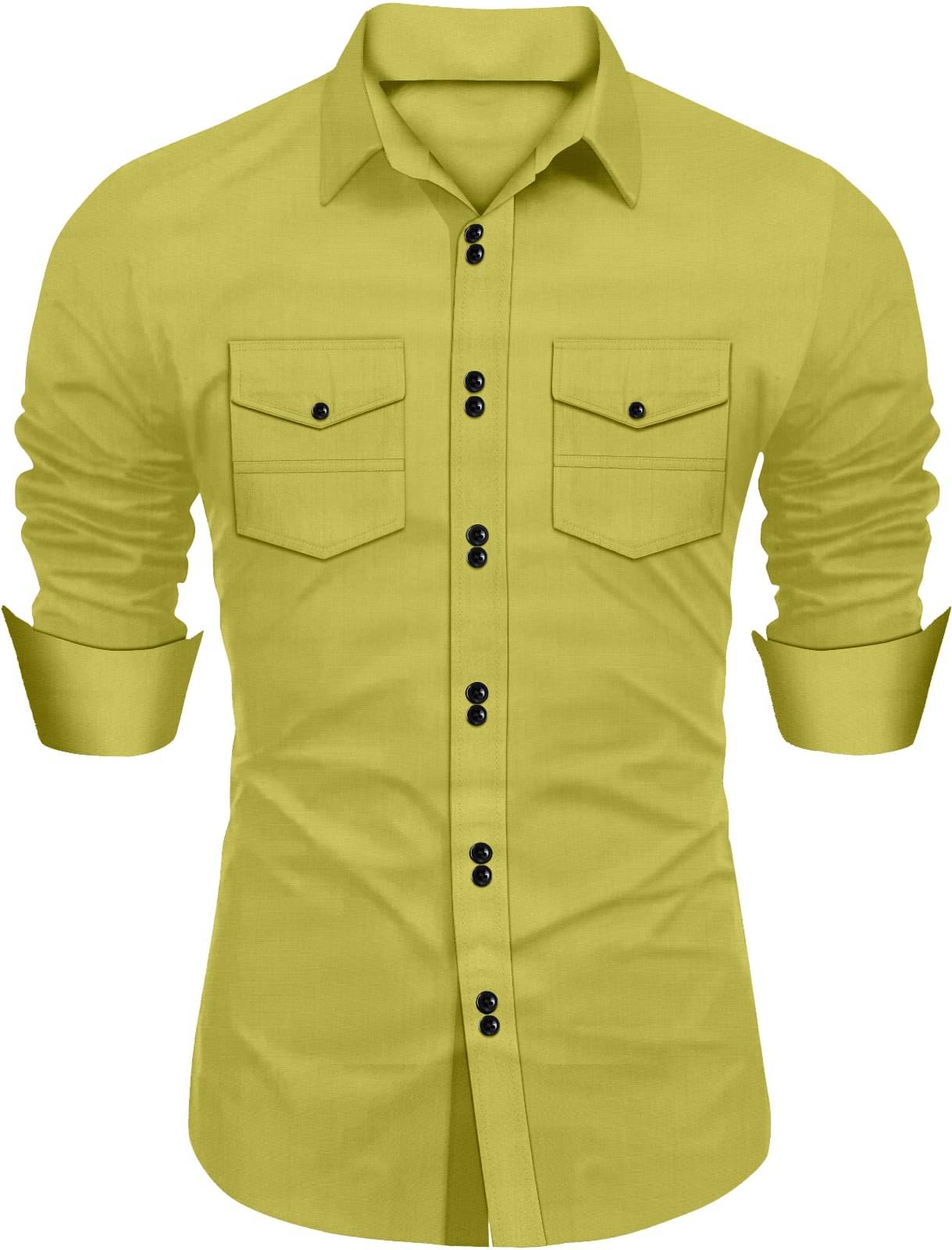 NEXCODE Cotton Blend Regular Fit Solids Full Sleeves Men's Casual Shirt - Yellow ( Pack of 1 ) NEXCODE Cotton Blend Regular Fit Solids Full Sleeves Men's Casual Shirt - Yellow ( Pack of 1 )
