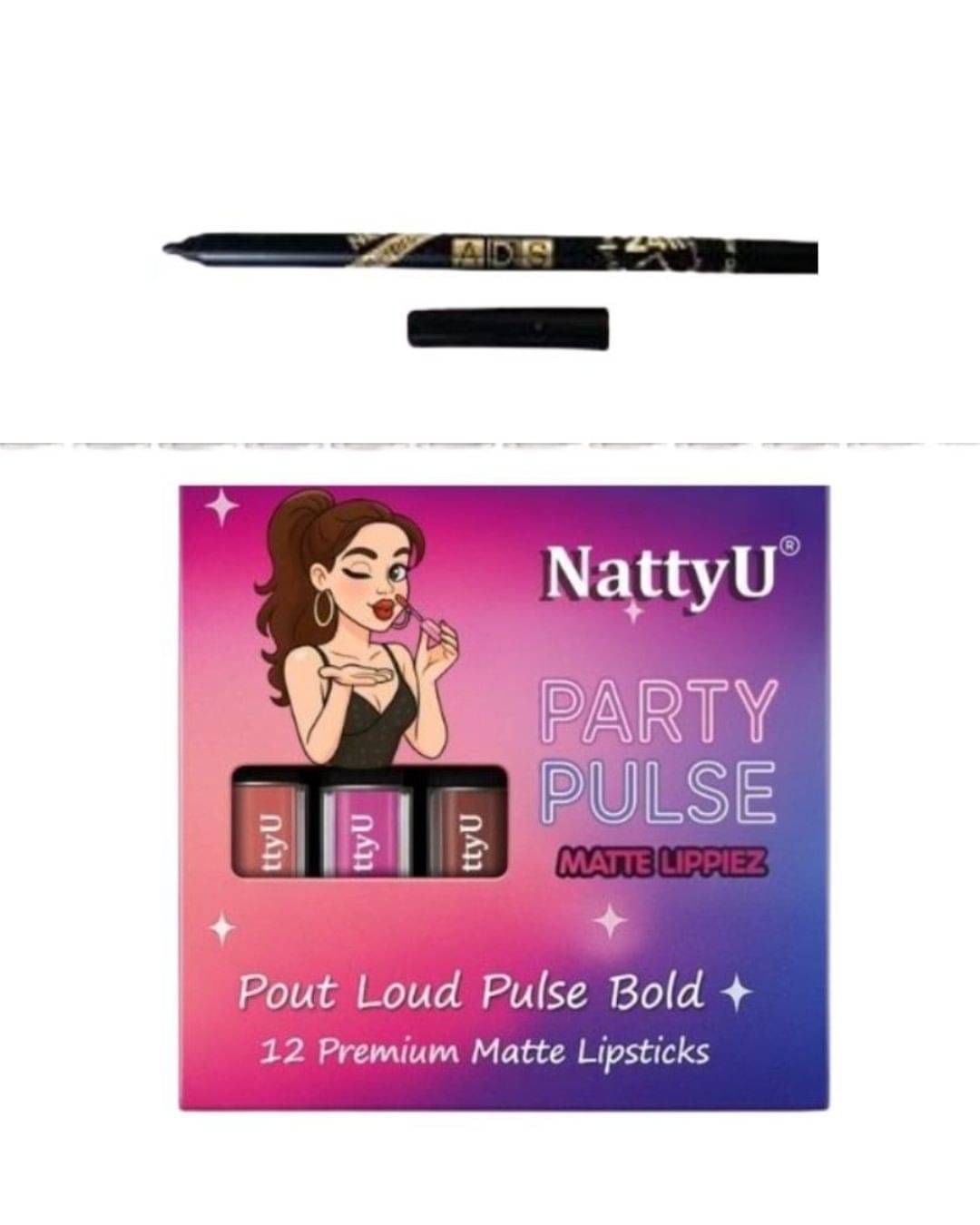 NattyU Multi Matte Long Lasting Liquid Lipstick ( Pack of 12 ) NattyU Multi Matte Long Lasting Liquid Lipstick ( Pack of 12 )