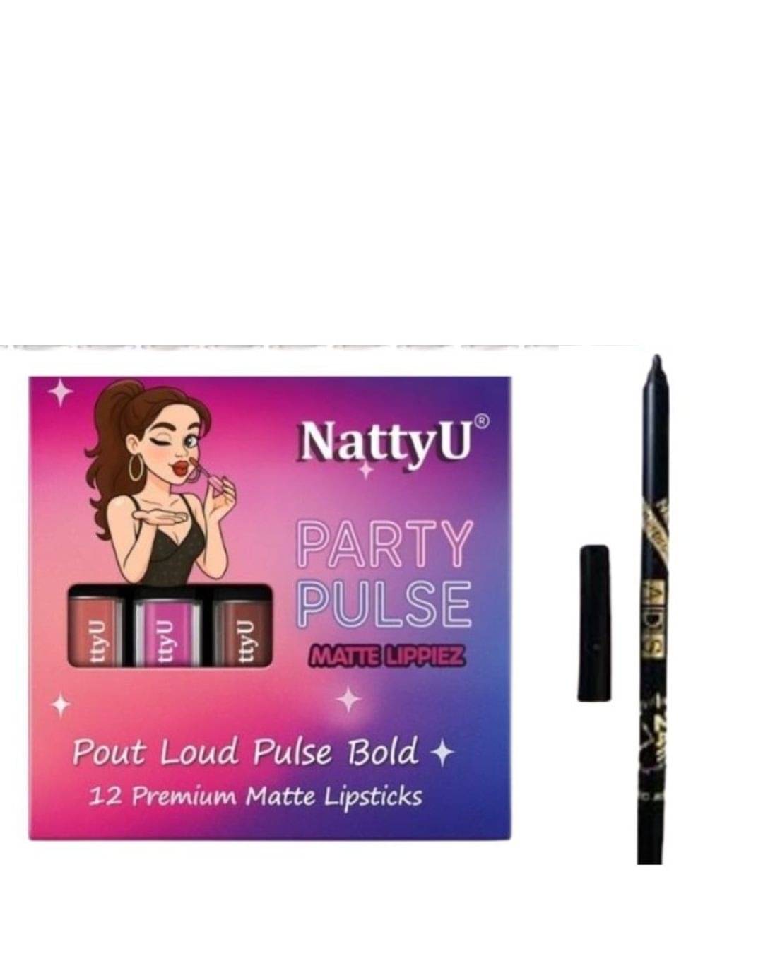 NattyU Multi Matte Long Lasting Liquid Lipstick ( Pack of 12 ) NattyU Multi Matte Long Lasting Liquid Lipstick ( Pack of 12 )
