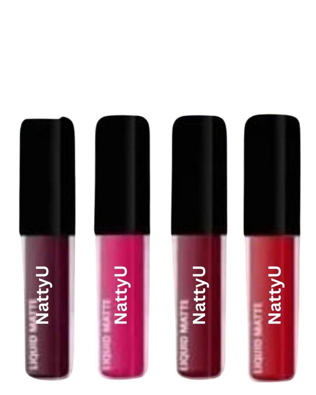    			NattyU Multi Matte Waterproof Liquid Lipstick ( Pack of 4 )