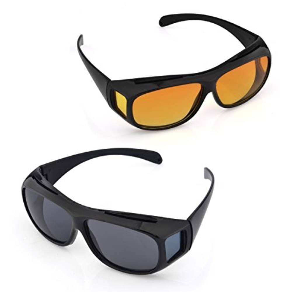     			Nayakstore Night Vision Yellow Riding Goggles ( Pack of 2 )