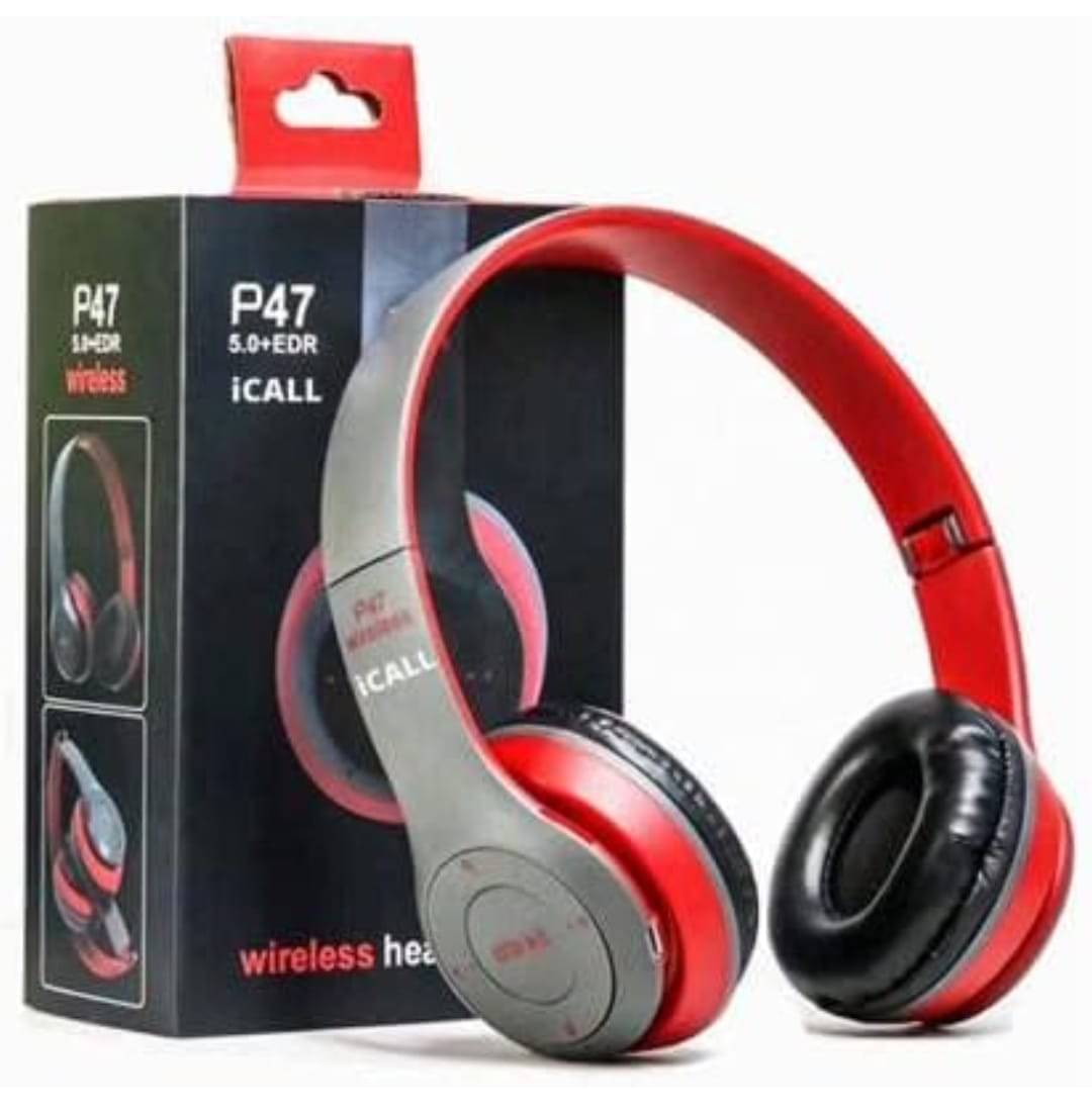     			ONNY   Name of Trust Best Sound Quality Latest P47 with Mic & SD Card Support 6 Hour Battery Backup Bluetooth Headset