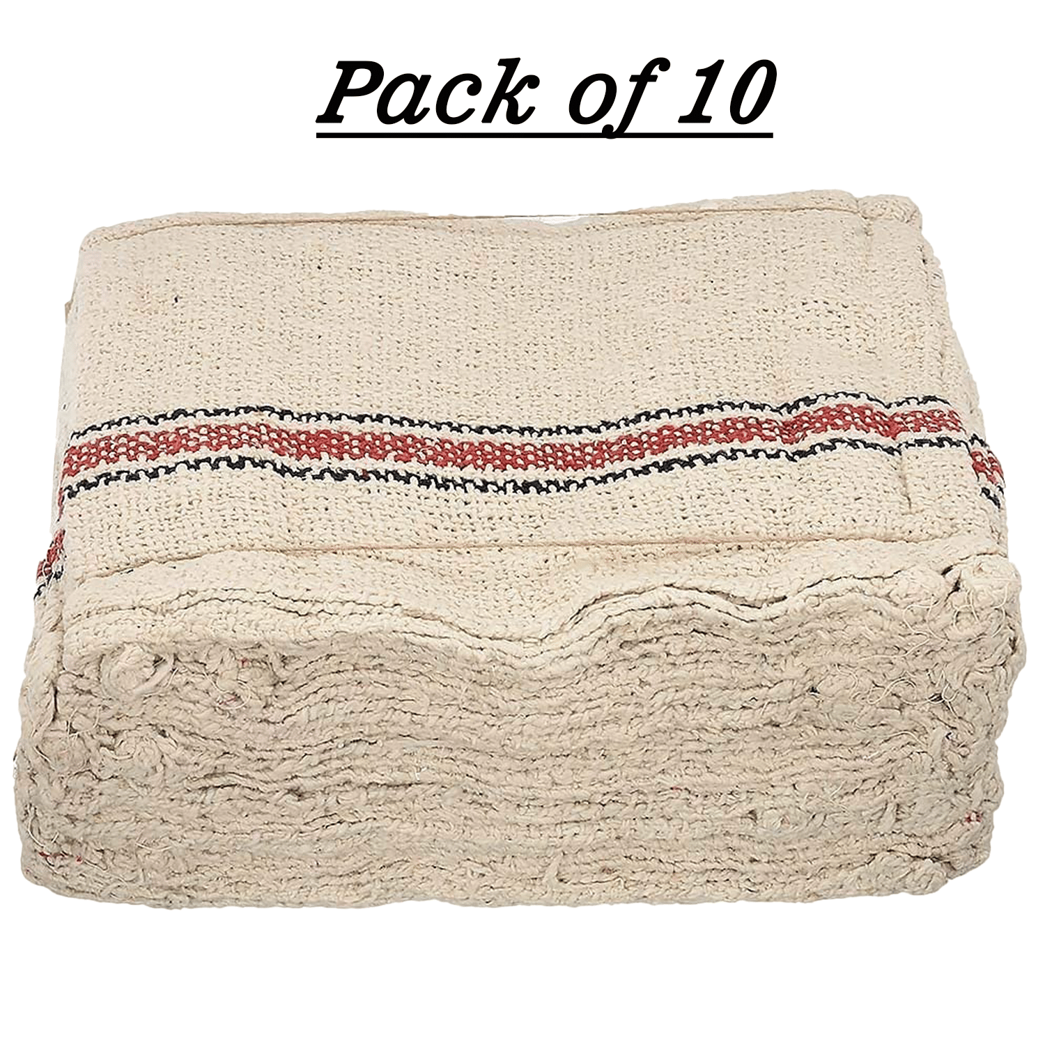     			Pack of 10 | White Floor Cleaning Pocha | Plain Duster Cloth | Cotton Reusable Sweeping Cloth For Home | Small | Kitchen | 27x27 Cm