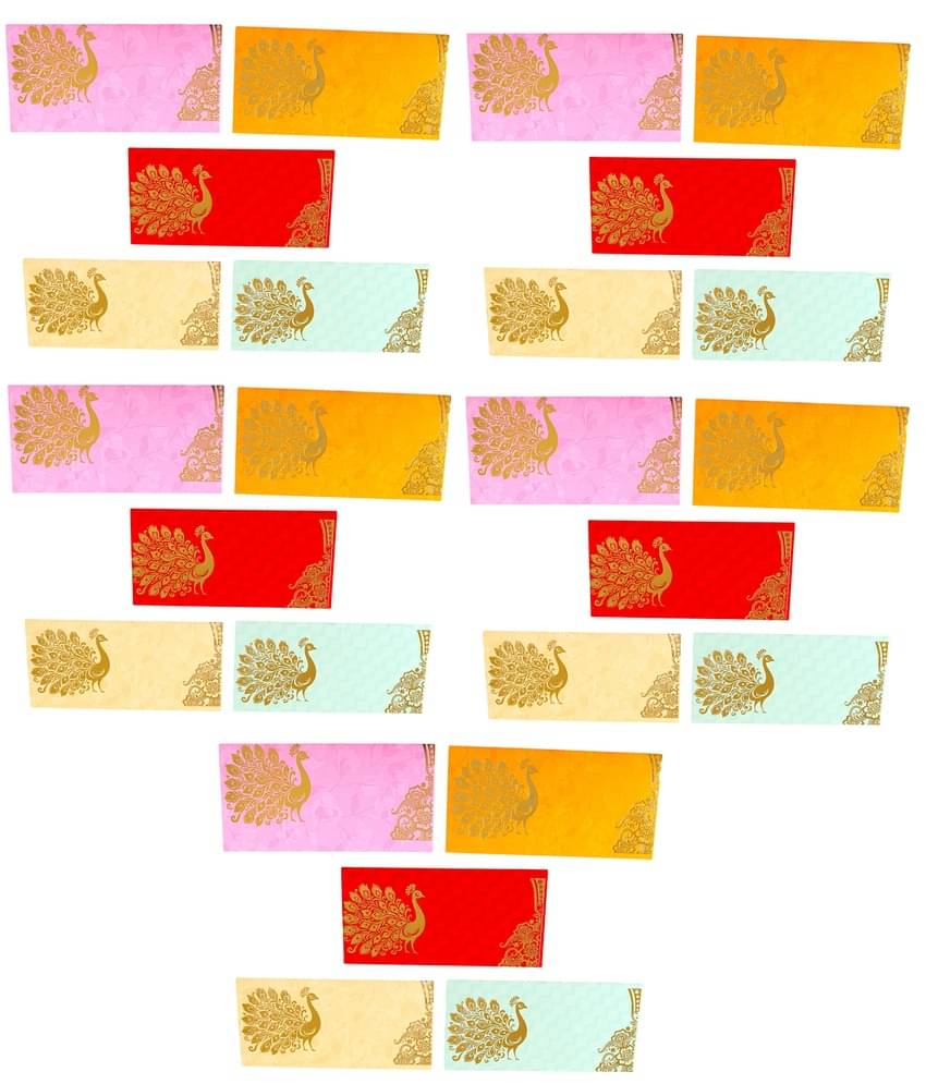 Pack of 25 Pcs Designer, Money Shagun Cash Envelopes (Multicolor) Pack of 25 Pcs Designer, Money Shagun Cash Envelopes (Multicolor)