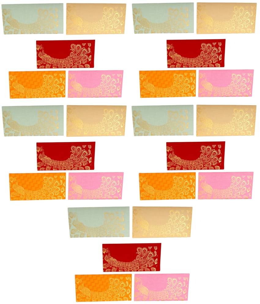 Pack of 25 Pcs Multicolor Money/Shagun Envelope for Wedding, Engagement Pack of 25 Pcs Multicolor Money/Shagun Envelope for Wedding, Engagement