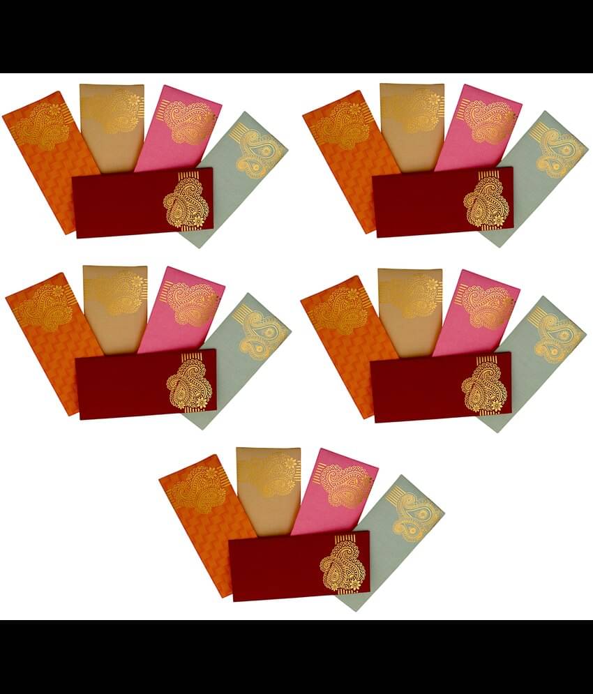 Pack of 25pcs Money Envelope,Marriage, Shagun Envelope Envelopes (Multicolor) Pack of 25pcs Money Envelope,Marriage, Shagun Envelope Envelopes (Multicolor)