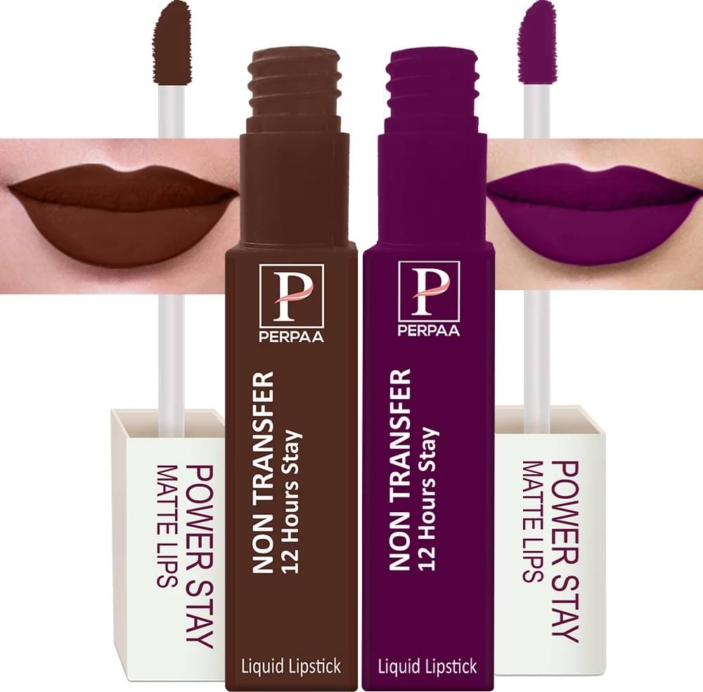     			Perpaa Multi Matte Long Lasting Liquid Lipstick ( Pack of 2 )