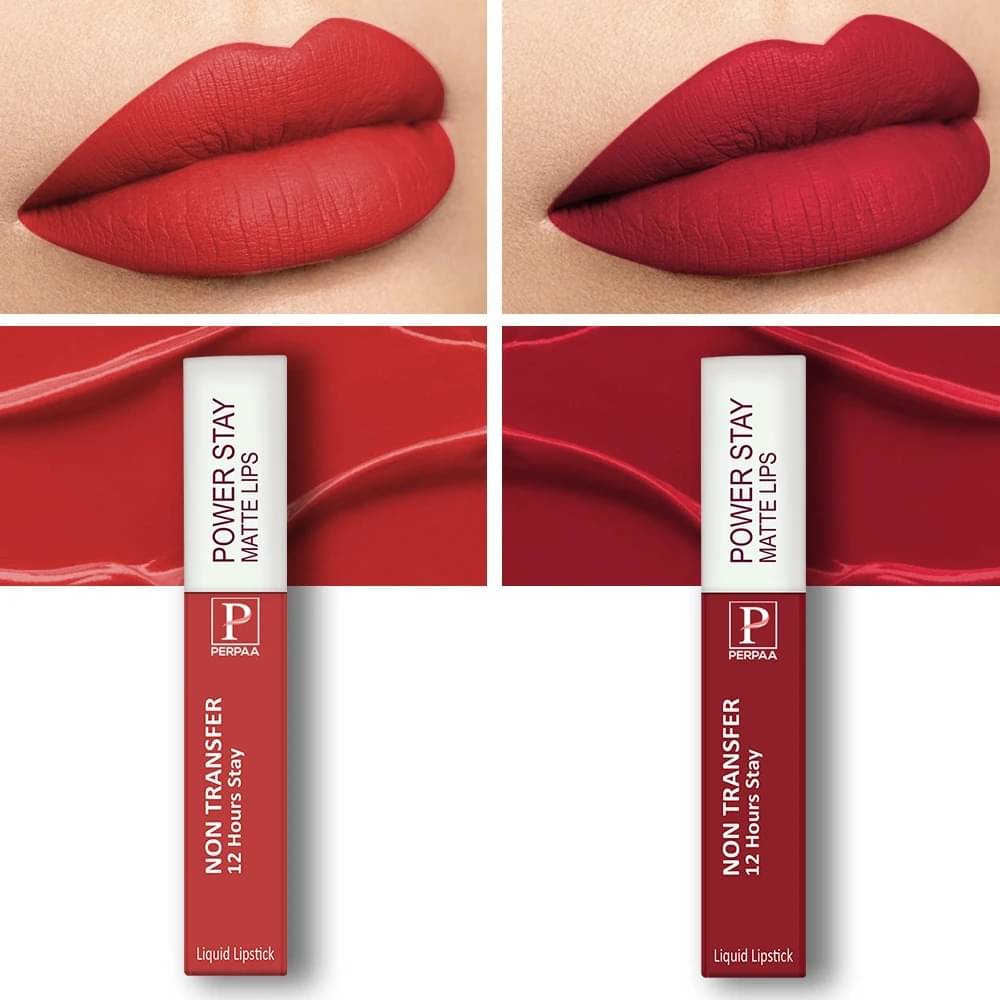     			Perpaa Multi Matte Long Lasting Liquid Lipstick ( Pack of 2 )