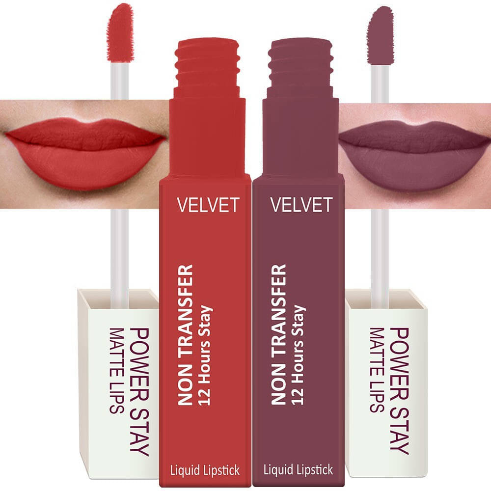     			Perpaa Red Matte Long Lasting Liquid Lipstick ( Pack of 2 )