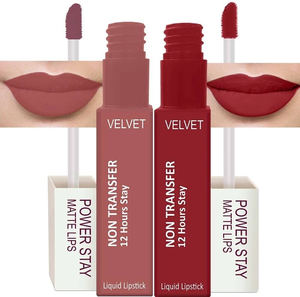     			Perpaa Red Matte Long Lasting Liquid Lipstick ( Pack of 2 )