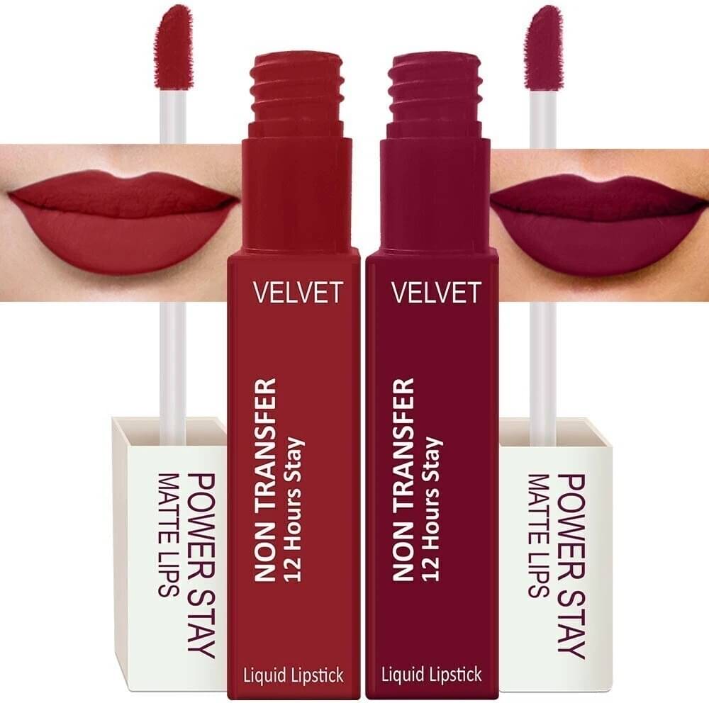     			Perpaa Red Matte Long Lasting Liquid Lipstick ( Pack of 2 )