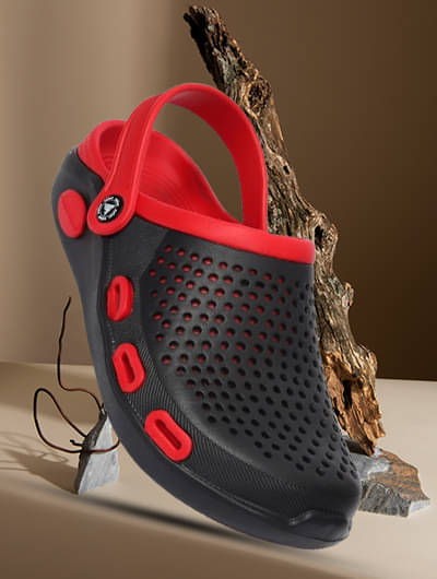     			Qrite - Red Men's Clogs