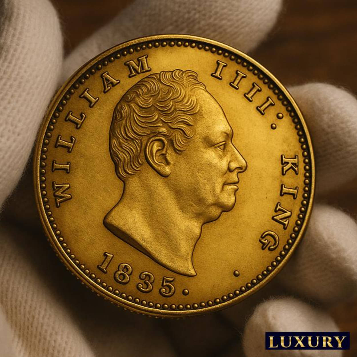     			Rare 2 Mohur 1835 William 4th, British India old Fancy Most Demanded Collective Gold-Plated Coin