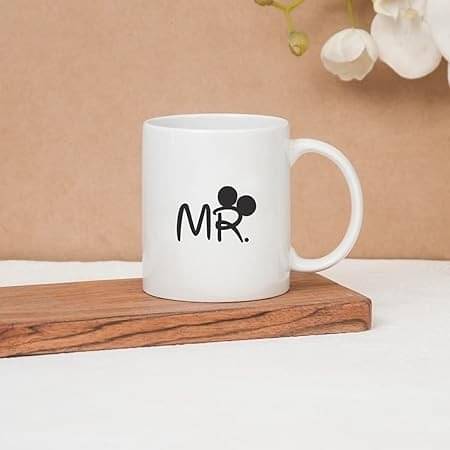     			Ridaa Stylish White Mug Ceramic Coffee Mug 350 mL ( Pack of 1 )