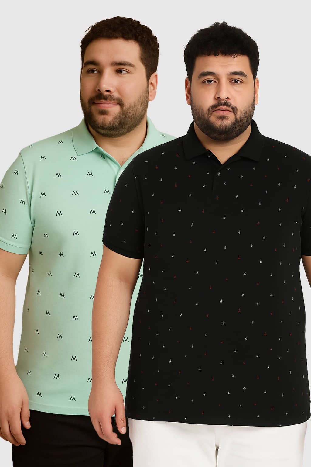 STYLE ACCORD Men Cotton Blend Regular Fit Printed Polo T Shirt ( Multicolor )