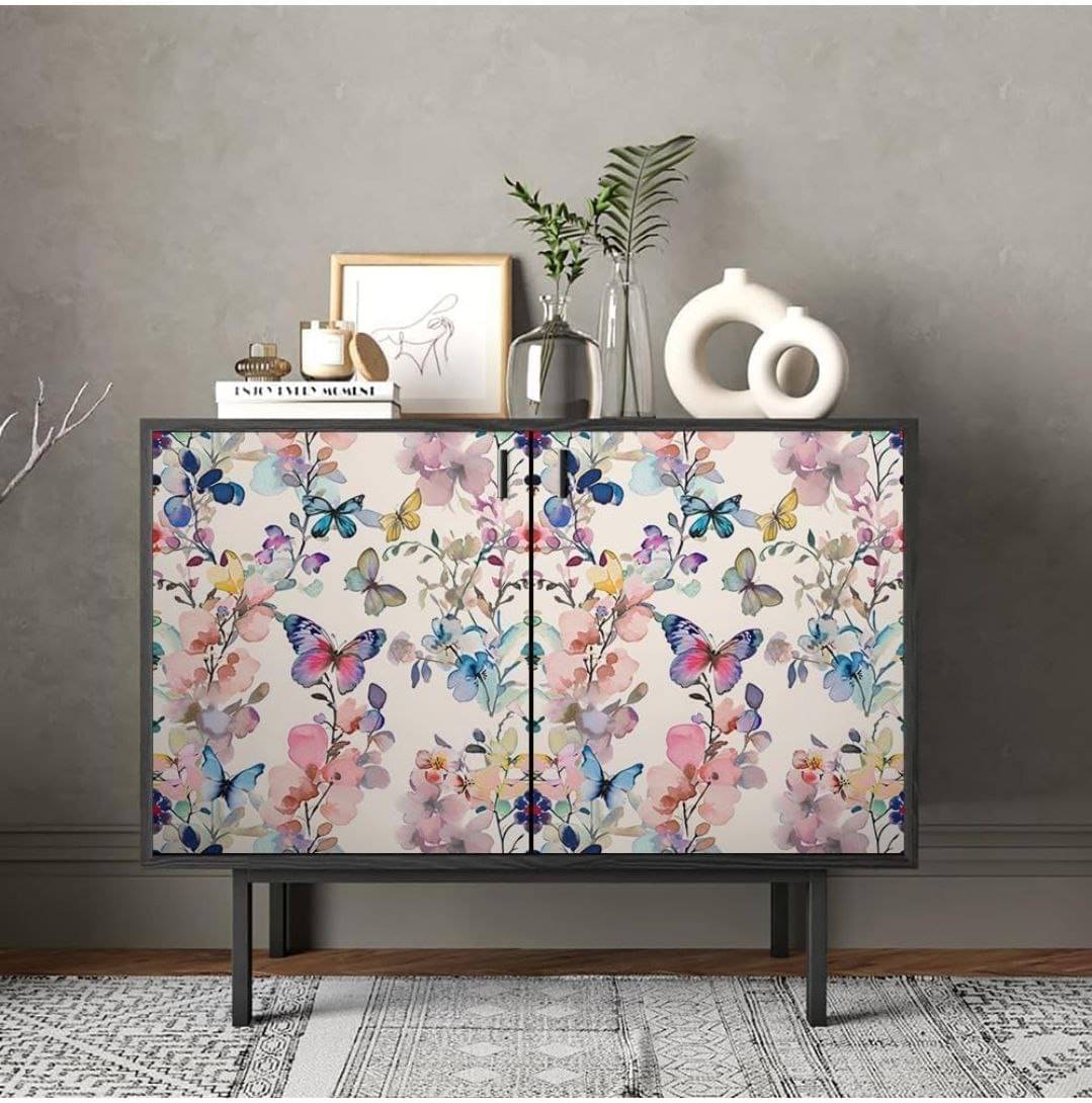     			Sekhmet  Floral Self-Adhesive Wallpaper PVC Peel & Kitchen & Furniture Makeover(45x500 cm)