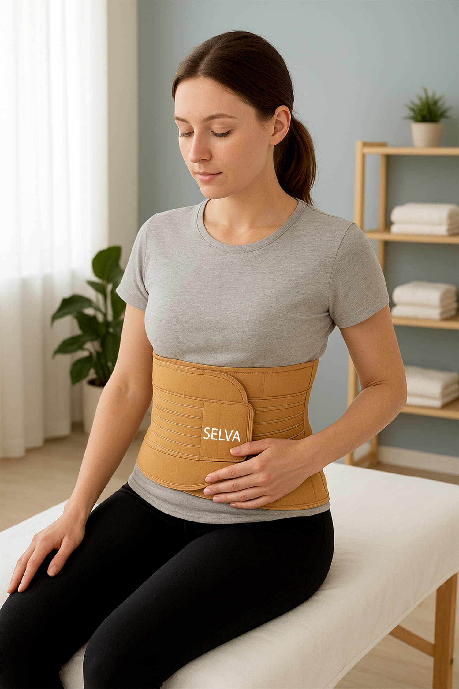     			Selva Post Delivery Stomach Belt Abdominal Support Free Size