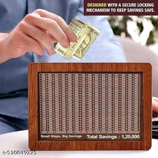 TNFArt Engineered Wood Multicolor Piggy Bank ( Pack of 1 )     			TNFArt Engineered Wood Multicolor Piggy Bank ( Pack of 1 )