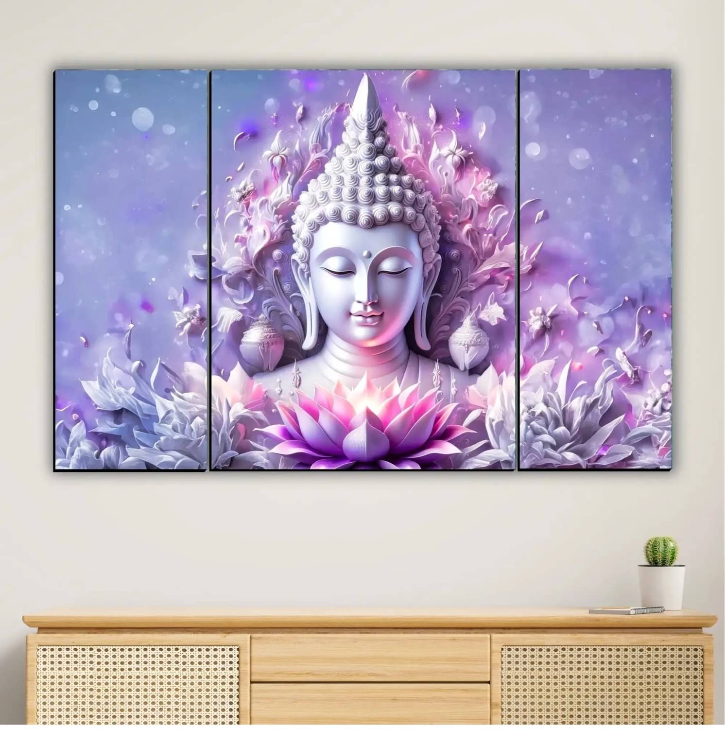 TNFArt Set Of 3 Lord Buddha Wall Paintings For Living Room Decorative Gift Items/home decor items 12 x 18 inch     			TNFArt Set Of 3 Lord Buddha Wall Paintings For Living Room Decorative Gift Items/home decor items 12 x 18 inch