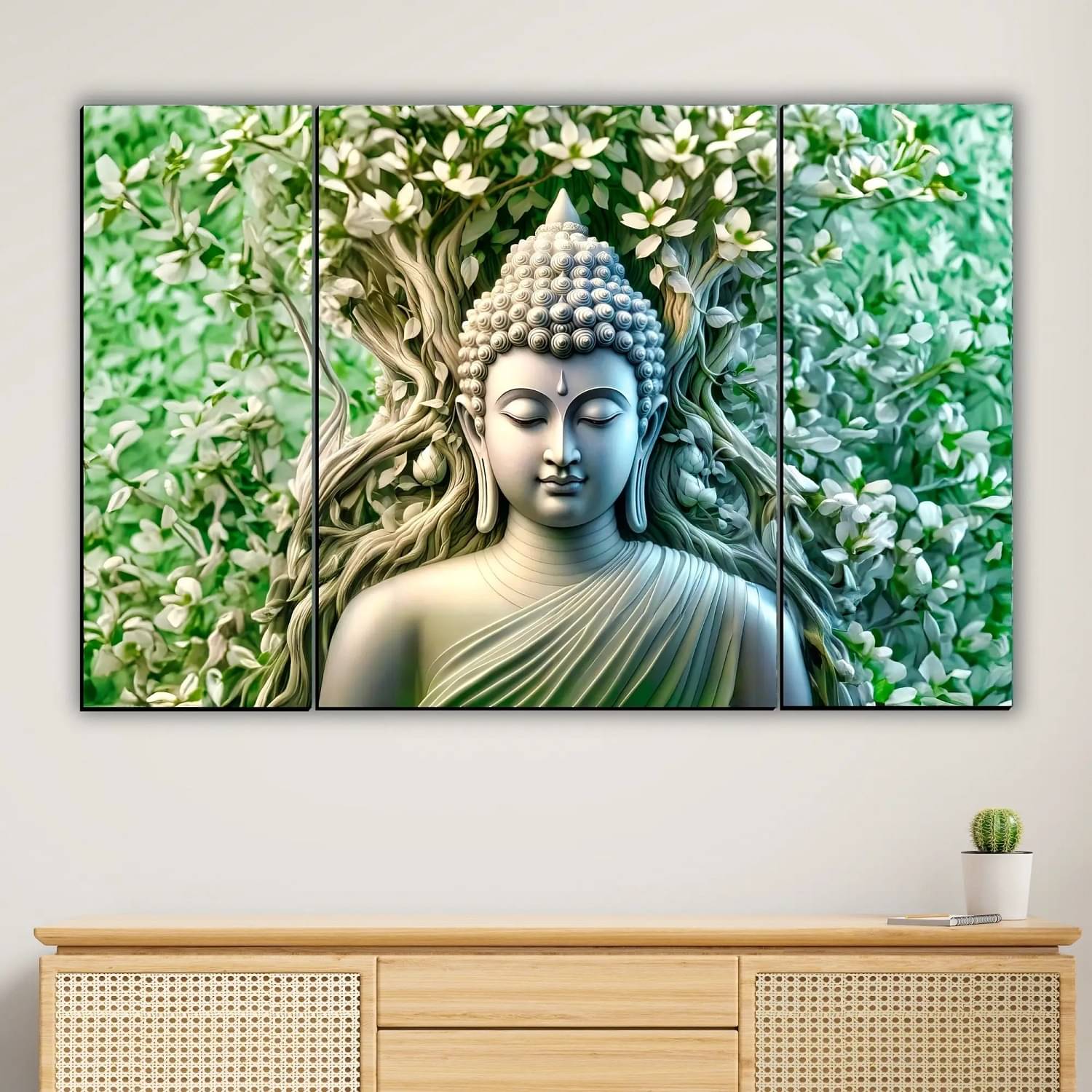 TNFArt Set Of 3 Lord Buddha Wall Paintings For Living Room Decorative Gift Items/home decor items 12 x 18 inch TNFArt Set Of 3 Lord Buddha Wall Paintings For Living Room Decorative Gift Items/home decor items 12 x 18 inch