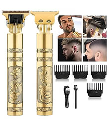 UBON T9 Gold Cordless,Corded Beard Trimmer With 120 minutes Runtime
