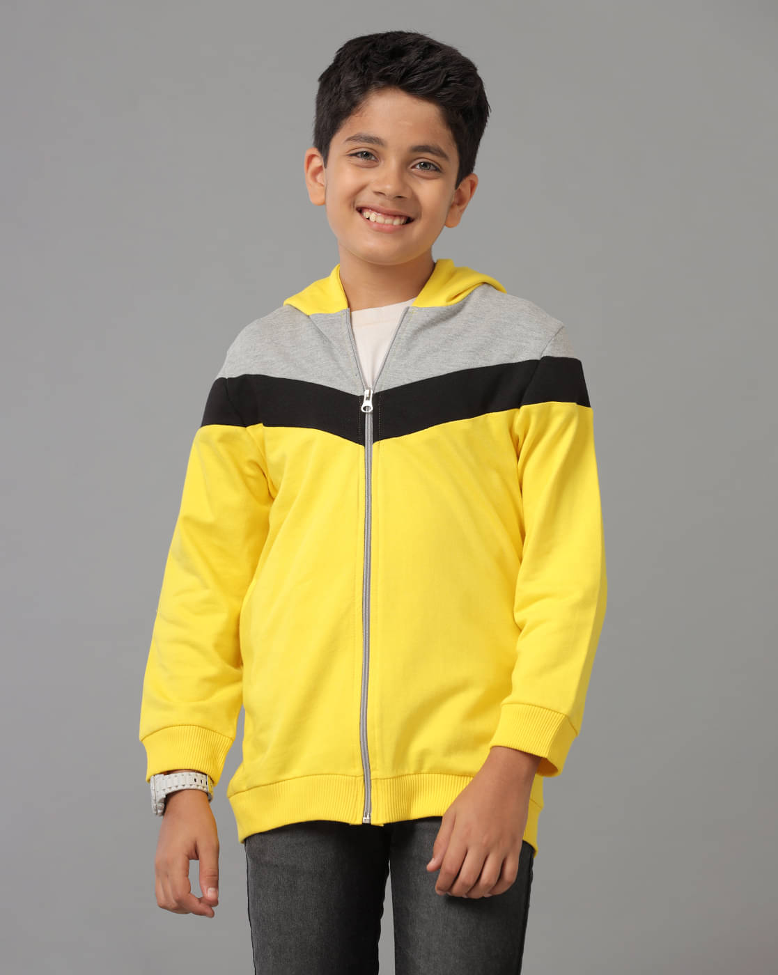     			Under Fourteen Only Boys Fleece Quilted & Bomber Jacket ( Yellow , Pack of 4 )