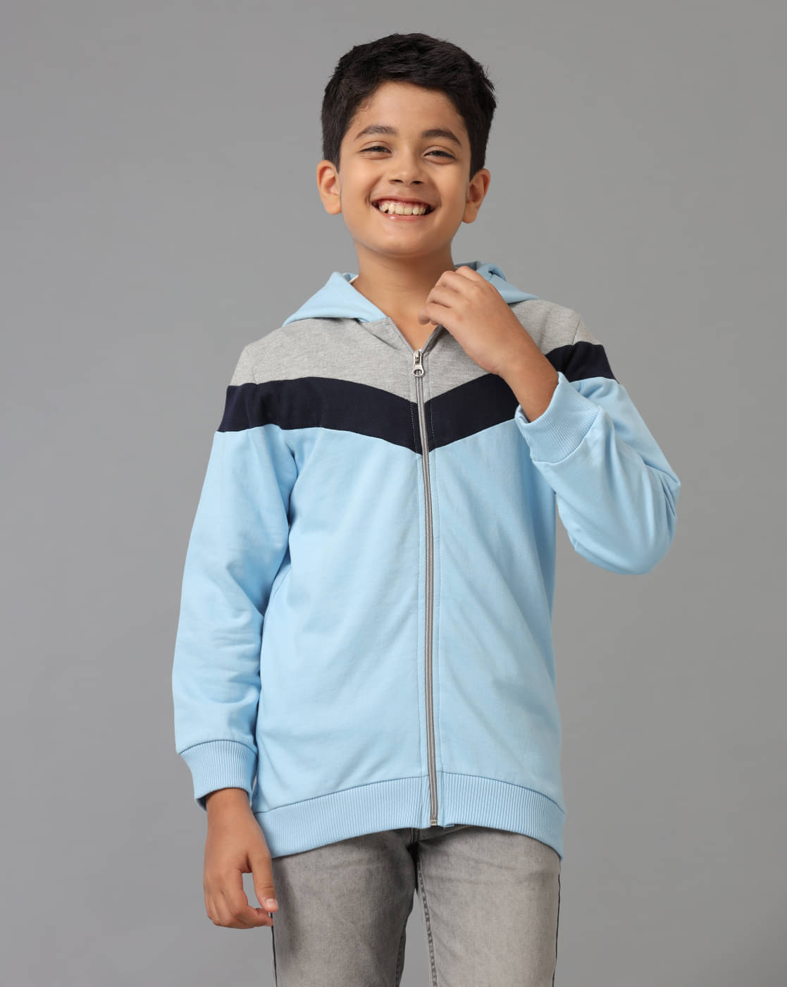     			Under Fourteen Only Boys Fleece Quilted & Bomber Jacket ( Blue , Pack of 8 )