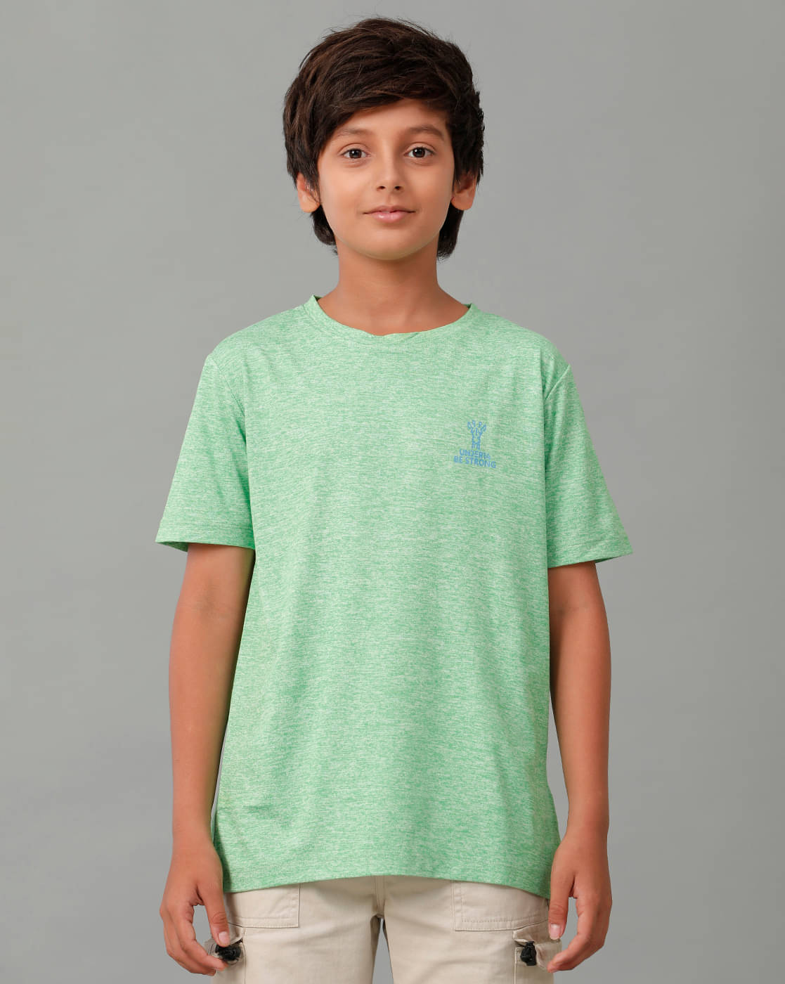     			Under Fourteen Only Pack of 1 Boys Cotton T-Shirt ( Green )