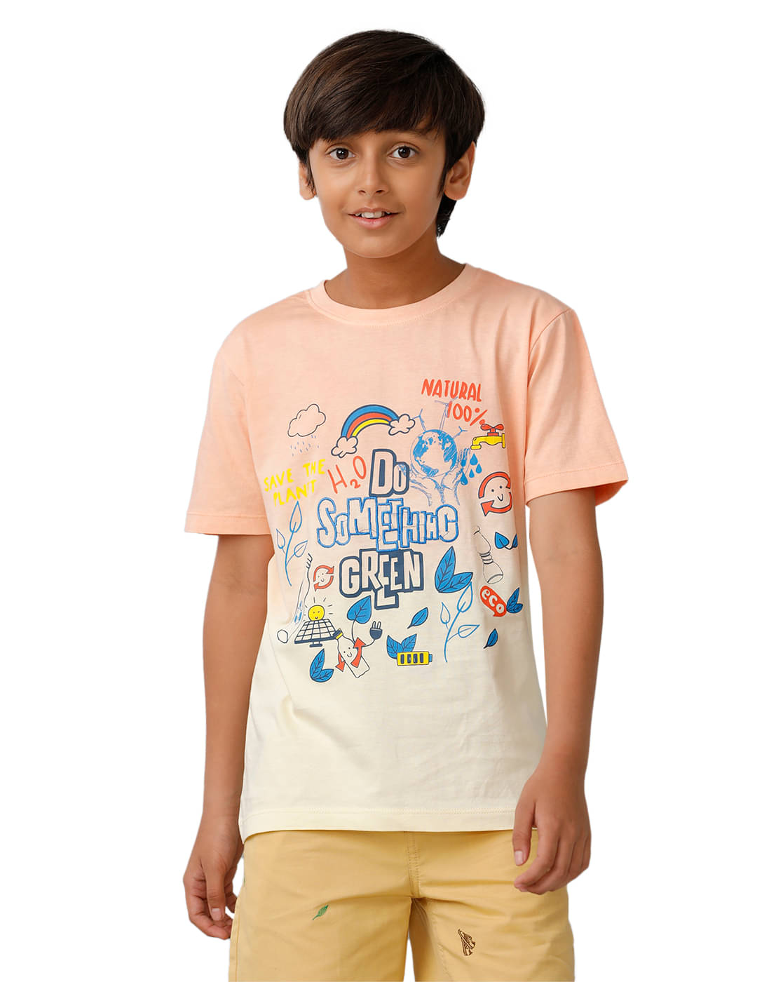     			Under Fourteen Only Pack of 1 Boys Cotton T-Shirt ( Yellow )