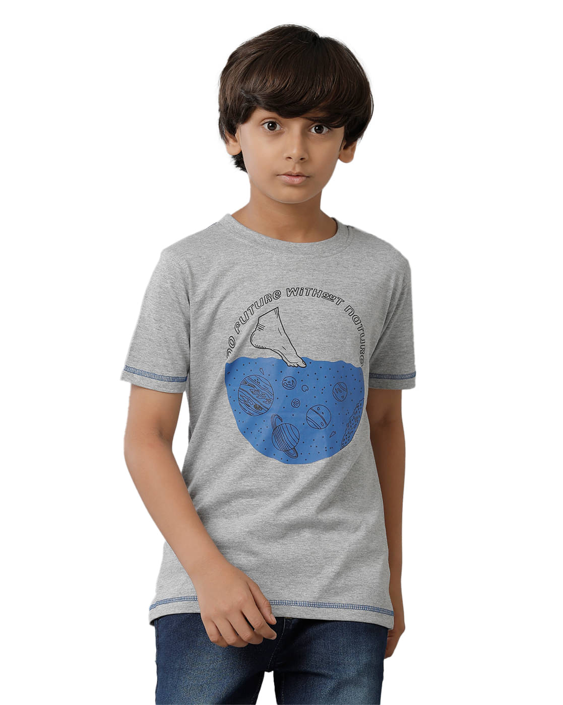 Under Fourteen Only Pack of 1 Boys Cotton T-Shirt ( Grey Melange ) Under Fourteen Only Pack of 1 Boys Cotton T-Shirt ( Grey Melange )