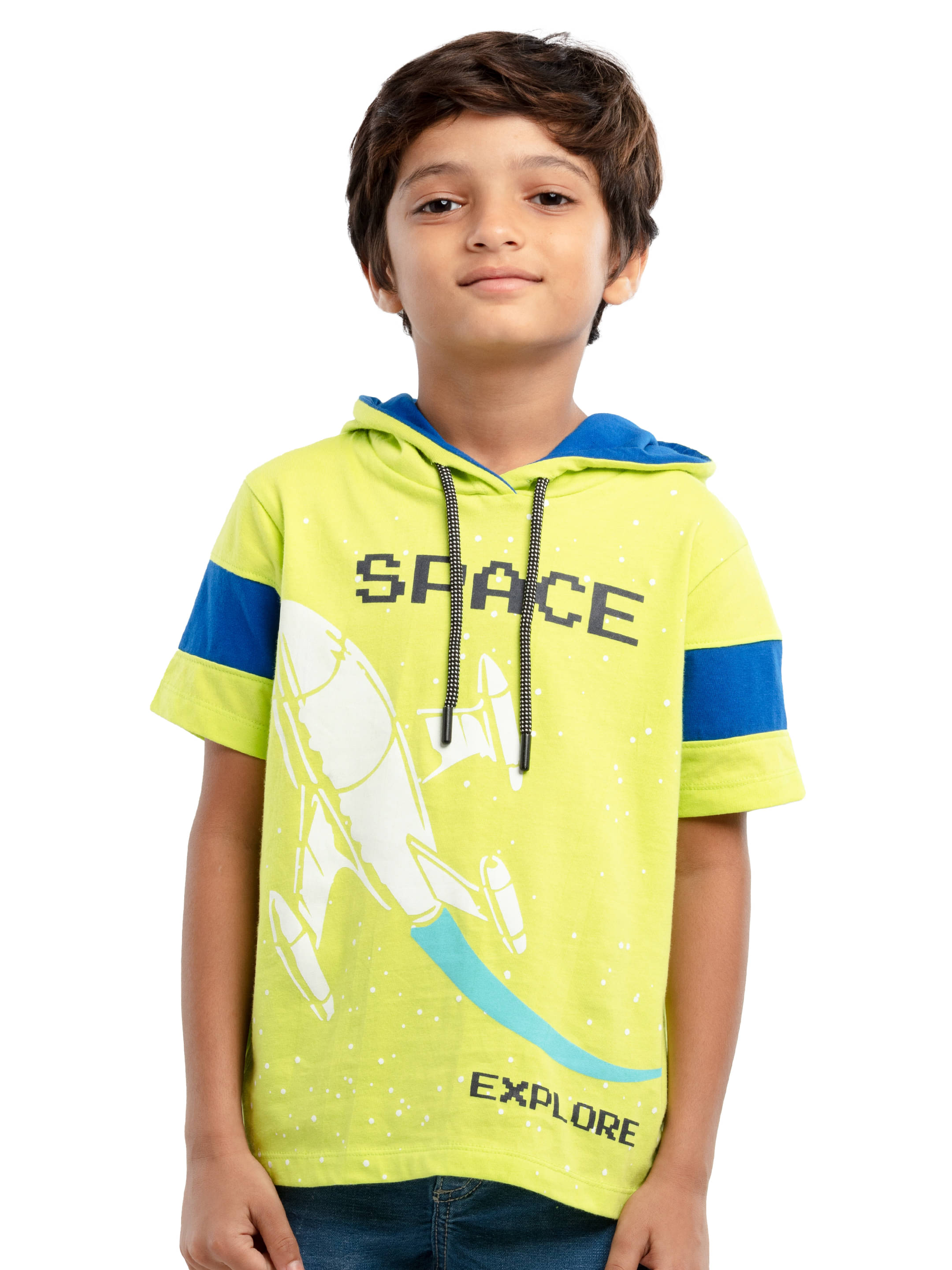     			Under Fourteen Only Pack of 1 Boys Cotton T-Shirt ( Green )