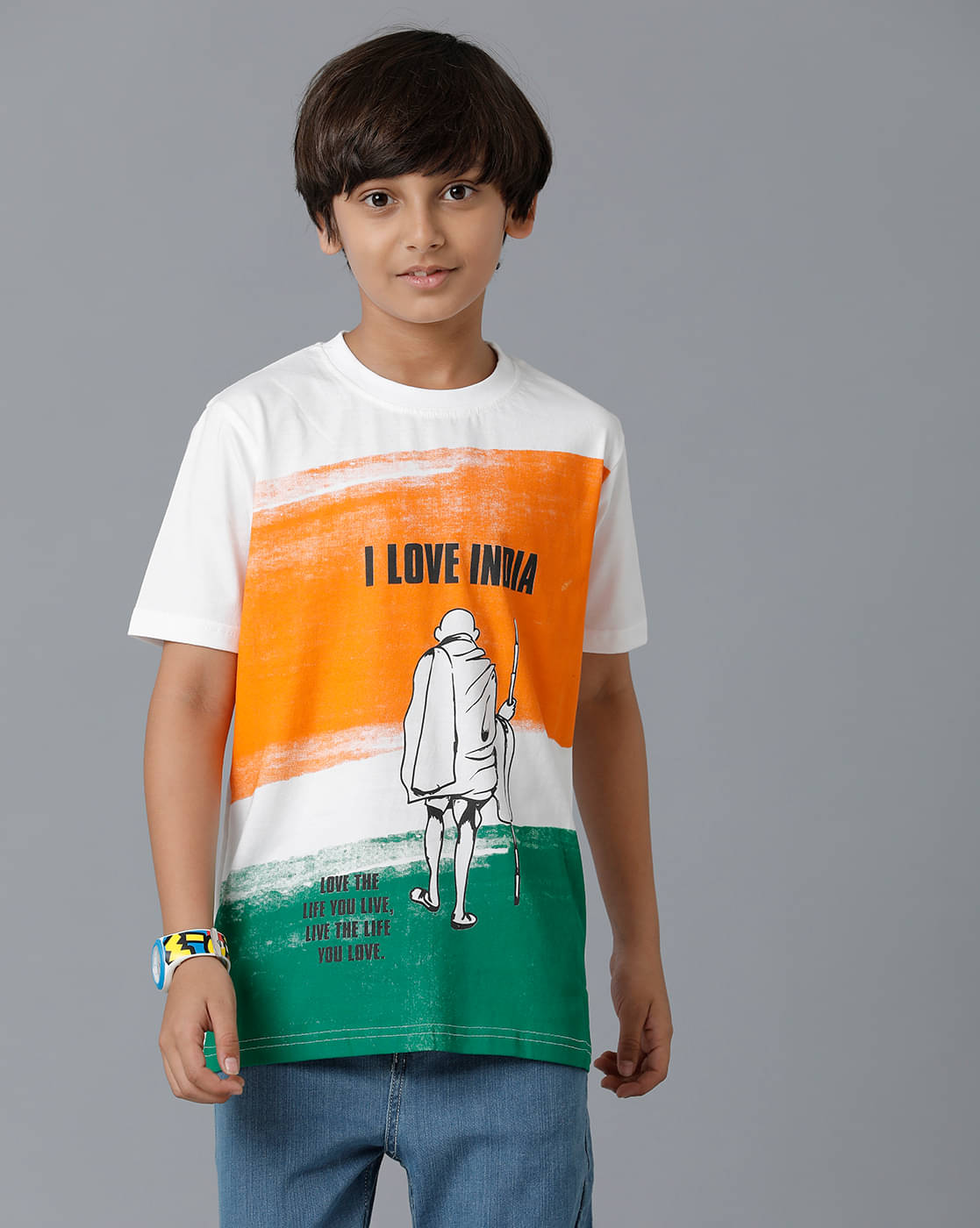     			Under Fourteen Only Pack of 1 Boys Cotton T-Shirt ( White )