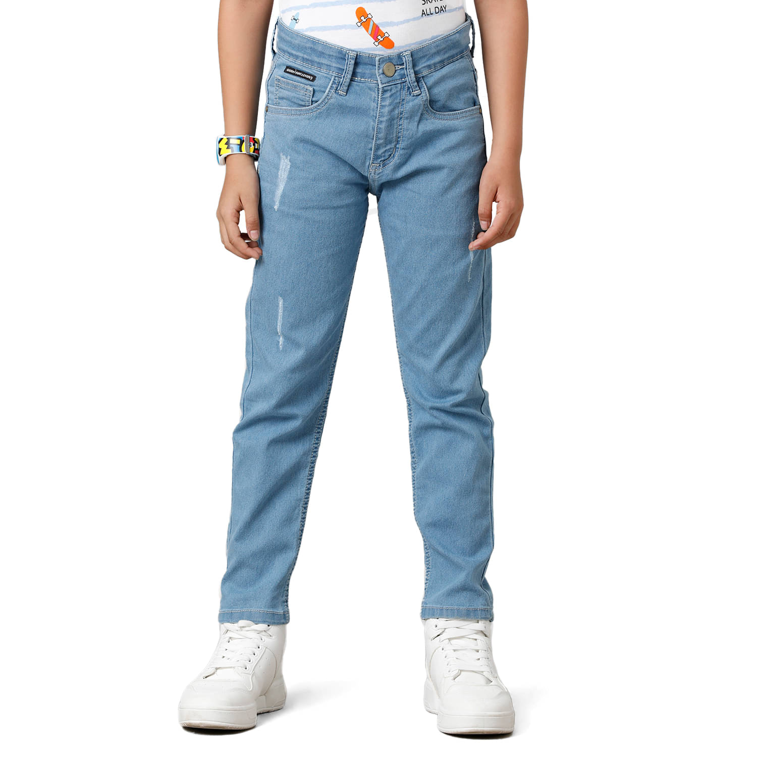     			Under Fourteen Only Pack of 1 Boys Denim Jeans ( Blue )