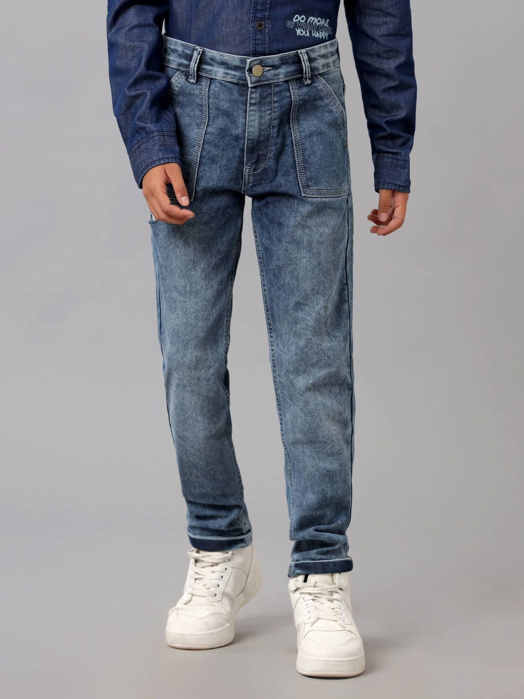     			Under Fourteen Only Pack of 1 Boys Denim Jeans ( Blue )