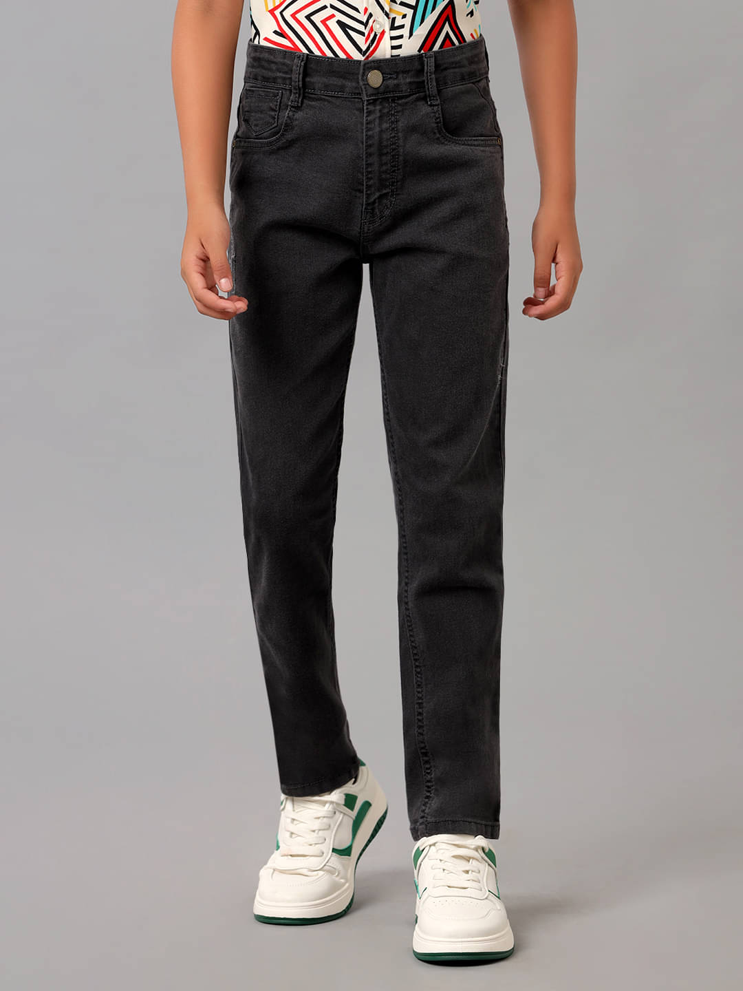     			Under Fourteen Only Pack of 1 Boys Denim Jeans ( Grey )