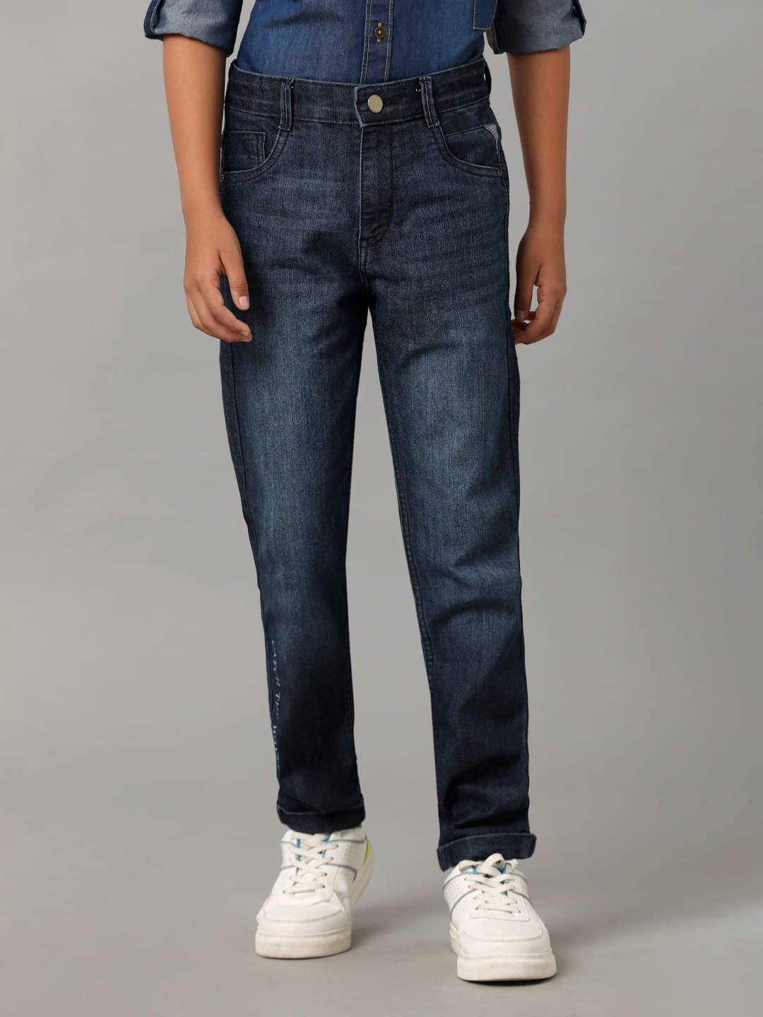     			Under Fourteen Only Pack of 1 Boys Denim Jeans ( Navy )