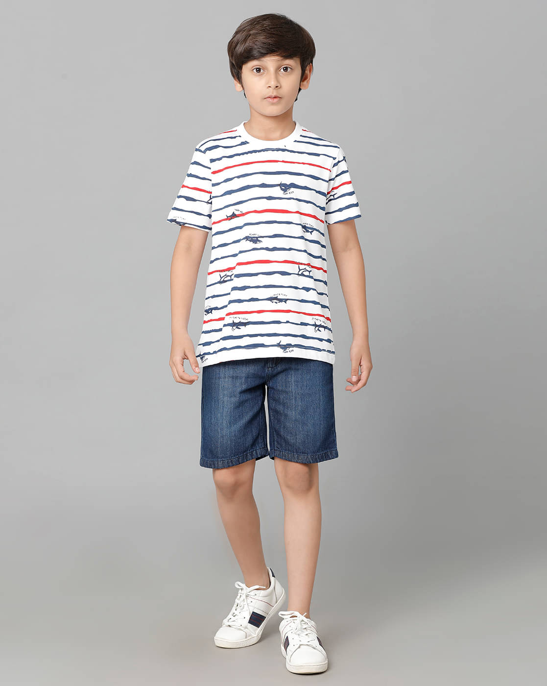     			Under Fourteen Only Pack of 1 Boys Cotton T-Shirt ( Navy Blue )